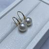 Aretes de Zapato de Tacón Alto de Plata de Ley S925 Yuhe con Perlas de Agua Dulce de Alto Brillo, Ganchos Versátiles y Elegantes, Disponibles en Múltiples Colores, Perlas Blancas