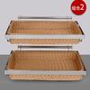 Rack de Vime de Aço Inoxidável Estilo Europeu Rack de Sobremesa de Camada Dupla Três Camadas Bandeja para Bolo de Pão Loja de Fábrica Rack de Frutas