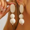 Pendientes Redondos Geométricos Bohemios para Mujer de Gama Alta Exagerados Atmosféricos de Madera Pendientes Artísticos Vintage de Madera