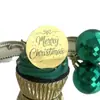 Decoración para Cupcakes de Navidad Estilo Transfronterizo Láser Marcado Suministros para Fiesta Navideña Disco Acrílico