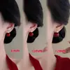 Pendientes de Plata de Ley S925 con Aguja de Plata, Ágata Roja Natural del Sur para Mujer, Lujo Accesible, Diseño Retro de Nicho, Pendientes de Nuevo Estilo Chino para el Año Nuevo