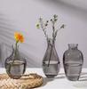 Mini vaso estilo Ins de pequeno diâmetro, transparente, para flores frescas cultivadas em água, plantas verdes e arranjos de flores secas.