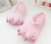 Zapatos de Pata de Dibujos Animados Zapatos de Casa de Felpa Pantuflas de Animales Mismo Estilo del Apartamento del Amor Pantuflas Divertidas de Algodón Tacón de Interior