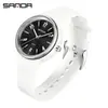 Reloj Sanda Simple para Niños Esfera Grande Estudiante Examen Silencioso Reloj de Cuarzo para Hombres y Mujeres Impermeable Fluorescente