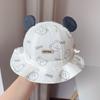 Sombrero de bebé de primavera y verano, fino, para niños, con diseño de oso, bonito sombrero de pescador para bebé, protector solar estilo coreano.