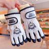 Guantes de esquí para niños Sanrio Kulomi de invierno para bebés, bonitos, cálidos, forrados con vellón, gruesos, impermeables para la nieve para niñas.