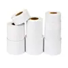 Papel Couchê Papel Etiqueta Autoadesivo Rolo em Branco para Impressão 100*100 Papel para Impressão de Código de Barras com Fita Carbono Escrevível 50*30