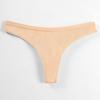 Calcinha Fio Dental Feminina Tamanho Europeu, Biquíni Invisível, Algodão Penteado, Suporta Tanga Triangular, Em Estoque Estilo Bumbum Pêssego