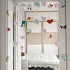 Cortina de quarto de menina fofa estrelada série princesa decoração quarto de menina cortina decorativa fofa e quente
