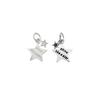 Colgante de Pentagrama Estrella Letra Plata de Ley S925 Accesorios de Joyería de Plata Cuerda Trenzada DIY Pulsera de Cuentas de Cristal Colgante de Collar