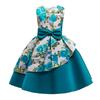 Vestido infantil de Amazon con estampado sin mangas de tela forjada para fiesta de cumpleaños con lazo estilo pastoral vestido infantil