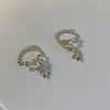 Clip para Oreja de Estrella de Seis Puntas Pequeño y Brillante Nicho Exquisito Único Pendientes sin Perforación Clip para Cartílago de la Oreja Accesorios para Pendientes