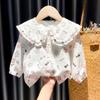 Camisa de Manga Larga para Niña 2026 Primavera Nueva Algodón Delgado Top Elegante Manga de Linterna Princesa Versátil Camisa Base Moderna