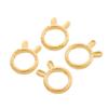 Conjunto de anel de furo duplo moldura de talão anel de pérola acessórios DIY anel de pérola coelho bonito frisado liga anel de talão perfurado