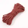 Corda de Poliéster-Algodão Monocromática 4mm Corda Trançada Artesanato DIY para Joias Pingente de Corda de Algodão Artesanato de Tecelagem Chaveiro 48 Cores