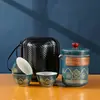 Juego de Té de Viaje, Portátil y Rápido, Juego de Té para Coche y Exteriores, Souvenir de Negocios, Juego Portátil de Té para Negocios