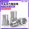 Tuerca remachable de cabeza plana media hexagonal de acero inoxidable 304 Tuerca remachable pasante hexagonal interior y exterior Tuerca remachable m4m5m6m8