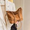 Bolso Casual de Gran Capacidad Bolso Cruzado para Mujer Simple de Gamuza Moda para Viajar al Trabajo Bolso de Hombro Versátil Portátil Bolso Cubo