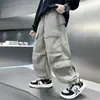 Pantalones para Niños Primavera y Otoño 2025 Nuevos Pantalones Deportivos Otoño Pantalones Casuales para Niños Grandes Pantalones Cargo con Bolsillos Pantalones Largos