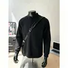 Camiseta de Manga Larga con Cuello Henley Americano Hombro Normal para Hombre Otoño Invierno Sudadera 3D Holgada Capa Base Limpia