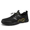 Novo Transfronteiriço Tamanho Grande Sapatos Casuais Masculinos Malha Vazada Respirável Macio Camada Única Sapatos para Caminhada ao Ar Livre Montanhismo