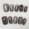 Gato Rojo Paloma Ojo de Gato Textura de Alta Calidad Estilo Gótico Estilo Chica Elegante Estilo Dama Madura Uñas Portables 30-t Uñas Postizas