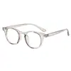 Gafas Redondas Pequeñas de Marco Vintage Bloqueadoras de Luz Azul Sin Graduación Monturas de Gafas de Moda Estilo Calle Ins Gafas de Prescripción 9274