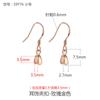 Pendientes de plata de ley 925, accesorios hechos a mano, con perla de jade, hebilla de seguridad, clip para la oreja, accesorios de bricolaje