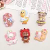 Accesorios de Resina DIY de Dibujos Animados, Clips para el Cabello de Pegamento de Crema de Animales para Muñecas, Hebillas para Zapatos de Fundas de Teléfono, Colgantes para Llaveros