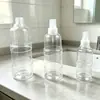 Venta directa de fábrica, botella de bambú de 120 ml, 250 ml y 380 ml, botella de doble sección, plástico PET, loción transparente, champú diario.