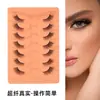 Pestañas Postizas de Media Mirada Zorro Transfronterizas, Múltiples Pares, Extensión de Cola de Ojo, Maquillaje Natural Nude, Pestañas Postizas de Media Mirada con Tallo Negro, Planitud Fábrica