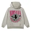 Sudadera con capucha para hombre NIRVANA banda de rock estampado vintage otoño/invierno 410g copo de nieve lavado peso pesado