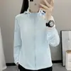 Roupa de proteção solar UPF50+ para mulheres, nova moda verão 2025, roupa de proteção solar profissional anti-UV, jaqueta respirável de seda gelada