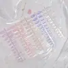 Venta al por mayor del fabricante Opcional multicolor 24 piezas Oval Ojo de Gato Hielo Transparente Uñas Portátiles Tiras para Manicura Ojo de Gato Transparente Hielo Sensible al Agua