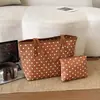 Bolsa Tote Poá 2026 Outono Nova Doce e Fashion Grande Capacidade Tendência Personalizada Poá Ombro/Axila