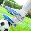Nuevos zapatos de fútbol transfronterizos para hombres y mujeres, tacos TF para niños, estudiantes y adultos, púas largas AG, zapatillas de entrenamiento de caña alta, zapatillas antideslizantes