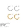 Pendientes de acero inoxidable de alta calidad y versátiles de AliExpress transfronterizos de eManco. Pendientes de acero de titanio con torsión de cuerno europeo y americano.