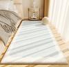 Alfombra de noche, Alfombra para sofá y mesa de centro junto a la cama del dormitorio, Alfombrilla larga absorbente y resistente al desgaste, Alfombra para mirador de hogar, Estilo moderno