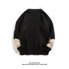 Suéter de hombre de marca de moda de otoño e invierno, suéter de cuello redondo con costuras a rayas, suéter de pareja de estilo perezoso de moda de Hong Kong