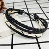 Pulsera Exótica Nueva Pulsera Creativa Europea y Americana Tejida a Mano Cuerda de Algodón Cáñamo y Cuero de Vaca Pulsera Original