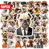 Compra Directa Transfronteriza de 50 Pegatinas Lindas y Curiosas para Perros Mascotas, Decoración Creativa Personalizada para Cuadernos y Fundas de Teléfono, Calcomanías Impermeables