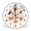 Reloj de Pared Temático de Bienestar de la Medicina Tradicional China con Diagrama de Flujo de Cítara de 12 Horas para Decoración de Centro de Belleza y Bienestar, Reloj Silencioso
