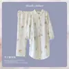Xiyue Wholesale 10A Algodón de Aire Antibacteriano Vestido de Maternidad + Pantalones, Invierno Clase A Algodón Puro Grueso Bata de Noche de Lactancia para Mujeres Embarazadas