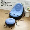 Sofá Perezoso Inflable Set de Dos Piezas con Reposapiés, Sofá de Felpa Macarrón, Sillón Reclinable Inflable, Sofá Cama Inflable de Ocio