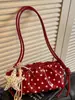 Bolsa de Mão Xiaomi Estilosa com Bolinhas Retro Feminina 2026 Verão Nova Elegante na Moda Bolsa de Ombro Único Bolsa de Axila