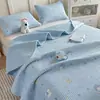 Um lado é algodão puro, o outro é fleece, uma colcha de cama de peça única que pode ser usada dos dois lados, lençol de cama acolchoado, adequado para colchões de tatame e colchões futon, universal para todas as estações