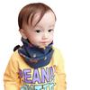 Bufanda de algodón con cuello para bebé, de una sola capa, cálida y variable, con estampado de dibujos animados para otoño e invierno, para niños y niñas.
