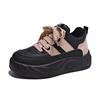 Sapatos Retrô de Pão de Solado Macio para Mulheres 2025 Primavera Novo Versátil Solado Grosso Leve Sapatos de Pai Casual Esportivo Sapatos Brancos