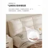 Cama flutuante estilo italiano, cama de couro genuíno, cama de casal moderna e simples de 1,68m para quarto principal, cama com armazenamento para apartamento pequeno, cama da moda