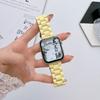 Adecuado para Apple Watch 8 9 10 Correa de Reloj de Cerámica Imitación iWatch S11 Pulsera de Plástico Tricolor Color Caramelo